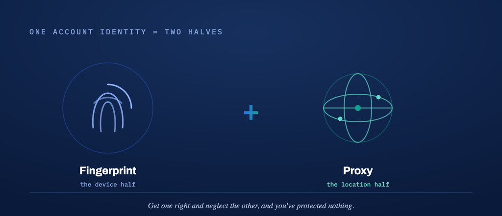Fingerprint plus proxy identity
